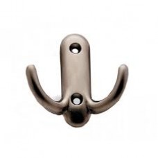 Γάντζος κρεμάστρα διπλός βιδωτός νίκελ